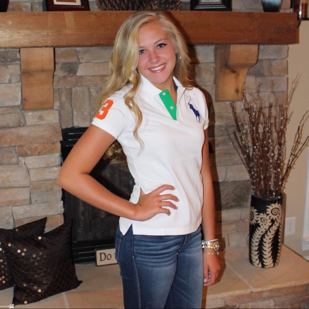 White Ralph Lauren Ladies Polo Sz S
